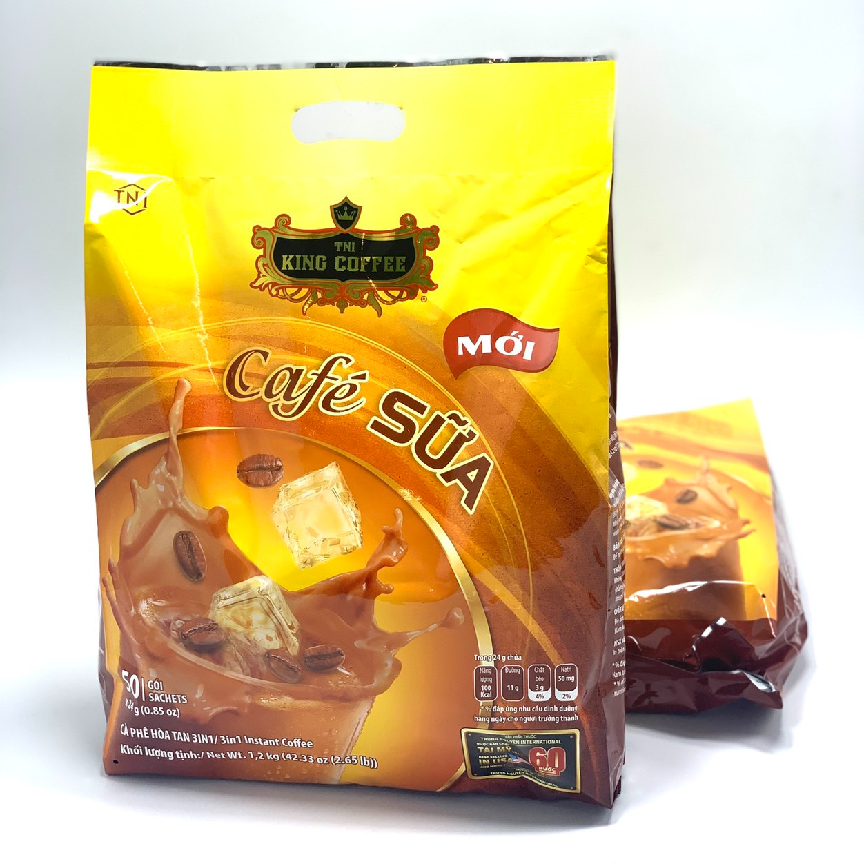 Combo 2 Túi Cà Phê Sữa King Cofffee (50 gói x 20g)