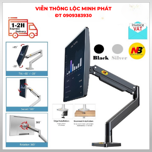 Giá treo màn hình North Bayou NB-G40 từ 22inch-40inch, Có cáp Usb 3.0, Max tải 15kg, chuẩn VESA - HÀNG CHÍNH HÃNG