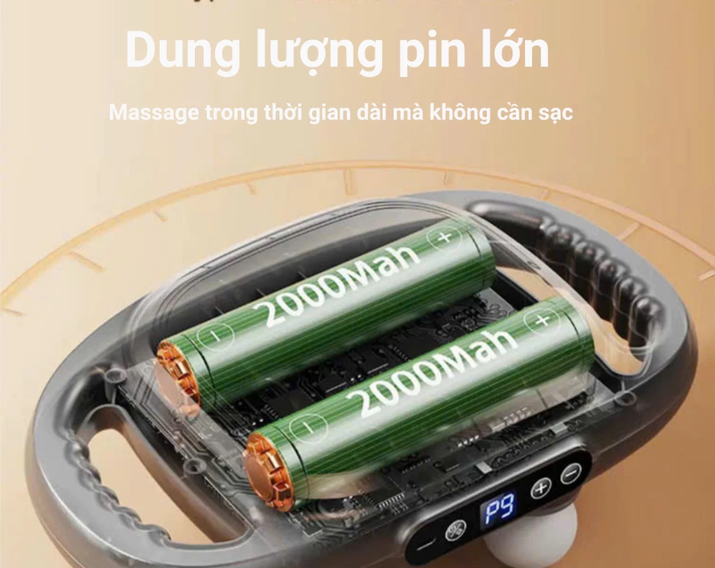 [Tặng củ sạc + cáp sạc] Máy Massage Toàn Thân Cầm Tay , Máy Mát Xa Đấm Lưng, Chân, Tay, Vai, Cổ 12 Đầu, 16 Đầu, 20 Đầu, 22 Đầu GDV - Hàng Chính Hãng