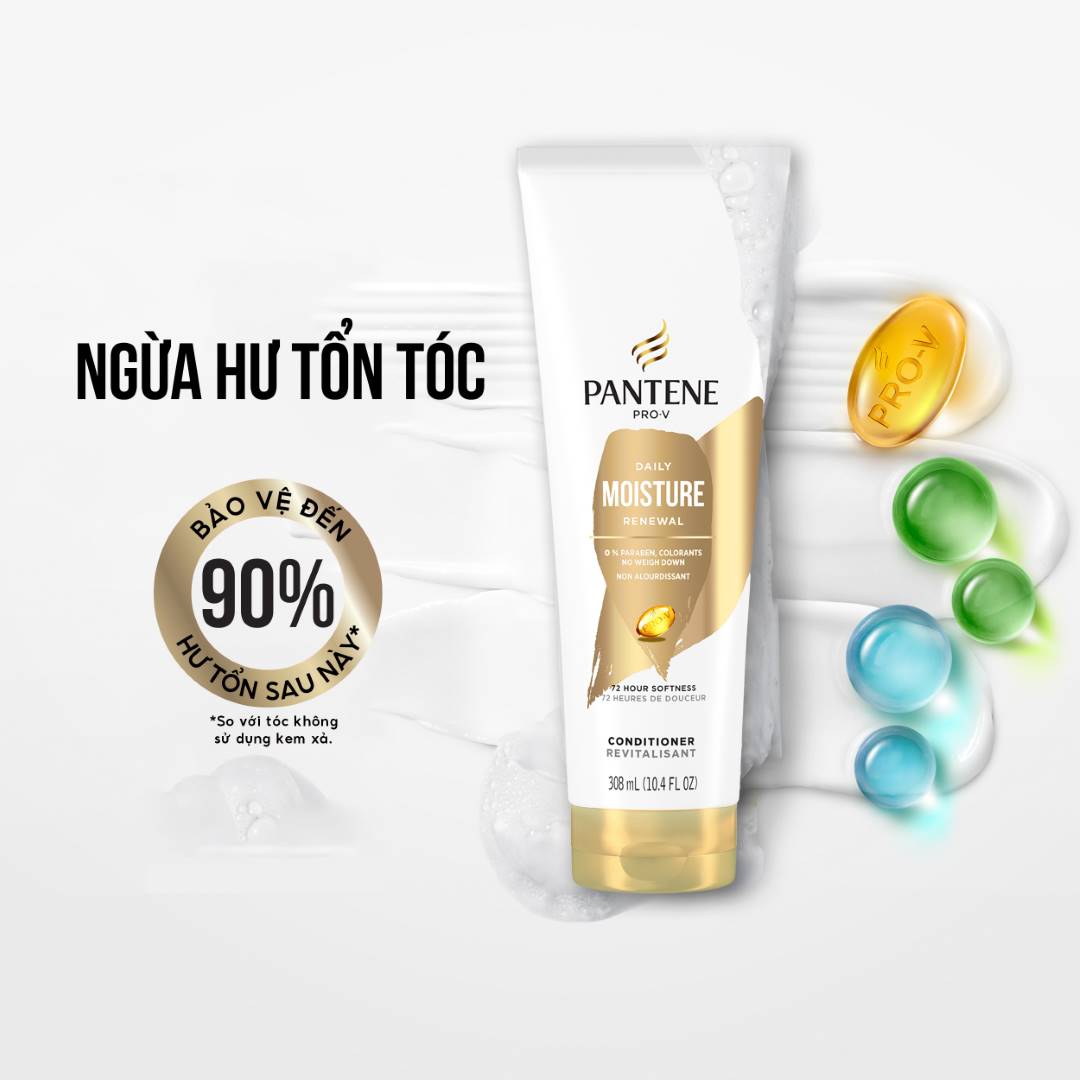 Dầu Xả Pantene Moisture Renewal dưỡng ẩm tóc 308ml - USA