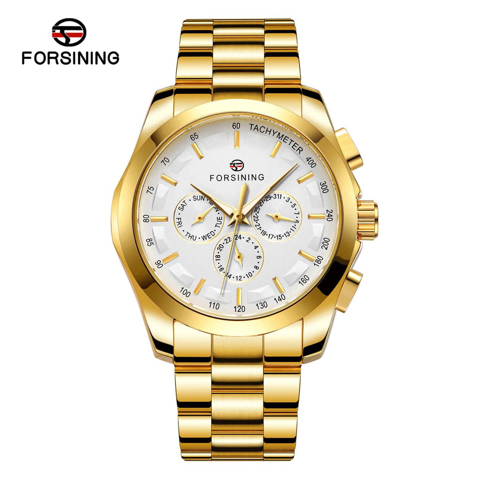 Đồng hồ thời trang nam chống nước Nam tính Hiển thị con trỏ phát sáng 30M FORSINING