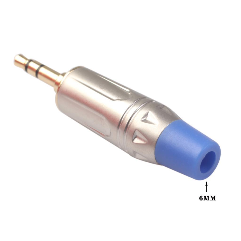 Set Of 2 3.5mm Male Plug Connector Stereo Adapter For Cable DIY Accessory