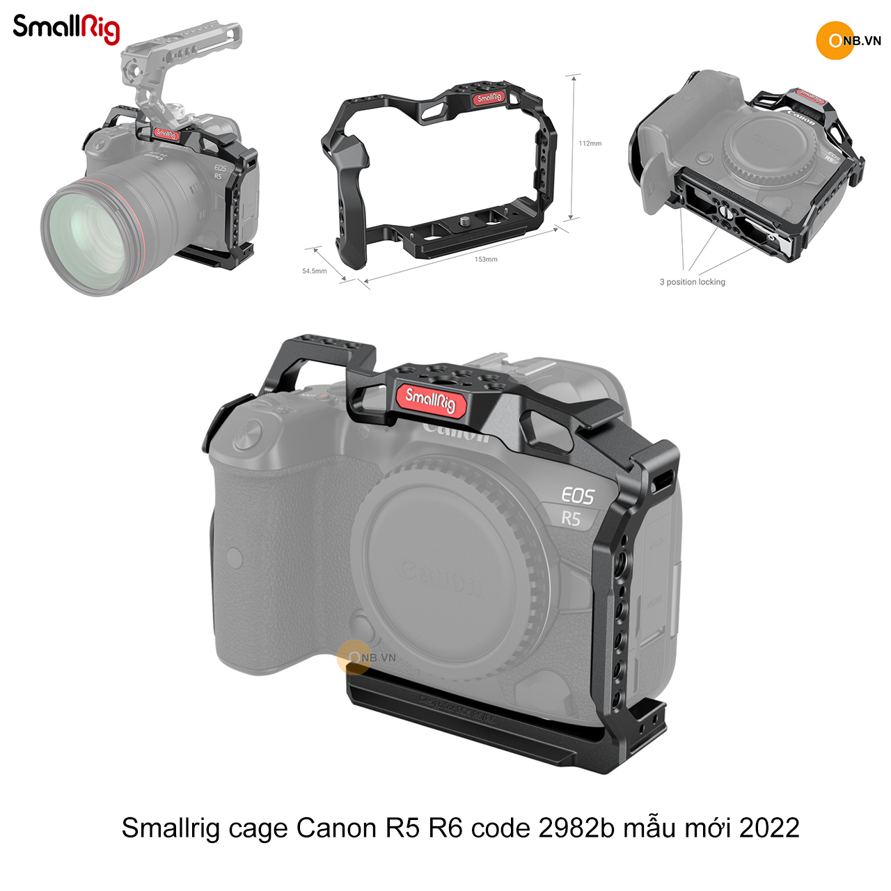 Smallrig cage Canon R5 R6 code 2982b mẫu mới 2022