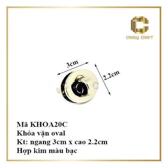 Khóa vặn oval gắn túi - cặp