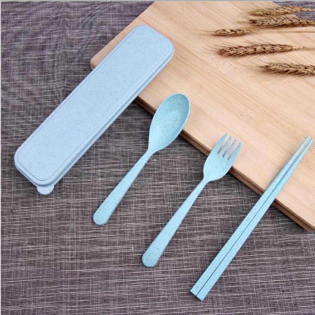 Bộ Muỗng Đũa Dĩa Cá Nhân Có Hộp Đựng Tiện Lợi Sạch Sẽ Cho Dân Văn Phòng, Sinh Viên, Đi Picnic Dã Ngoại SƯƠNG MAI