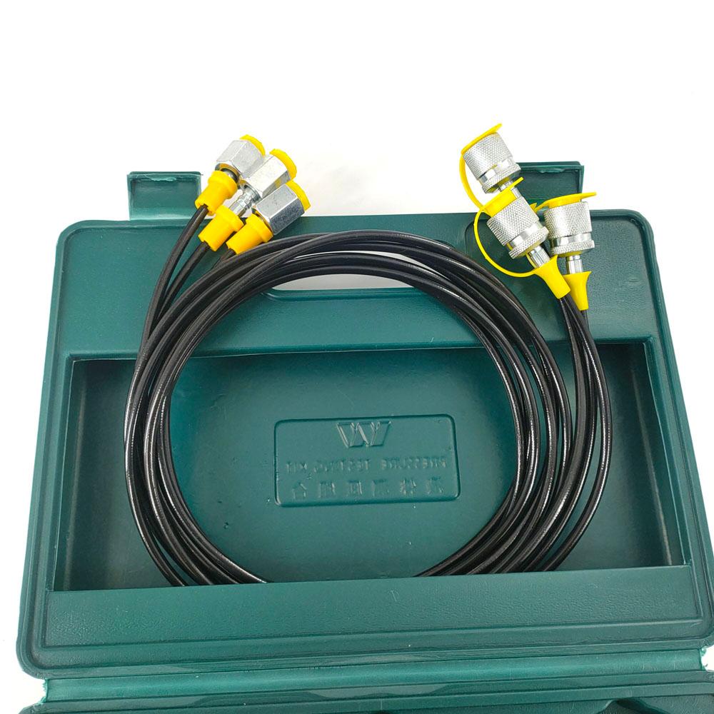 Hydraulic Pressure Gauge Kit Excavator Hydraulic Kit Pressure Meauring Device with 6 Test Couplings 3 Pressure Gauges 3 Test Hose for Excavator Construction Machinery