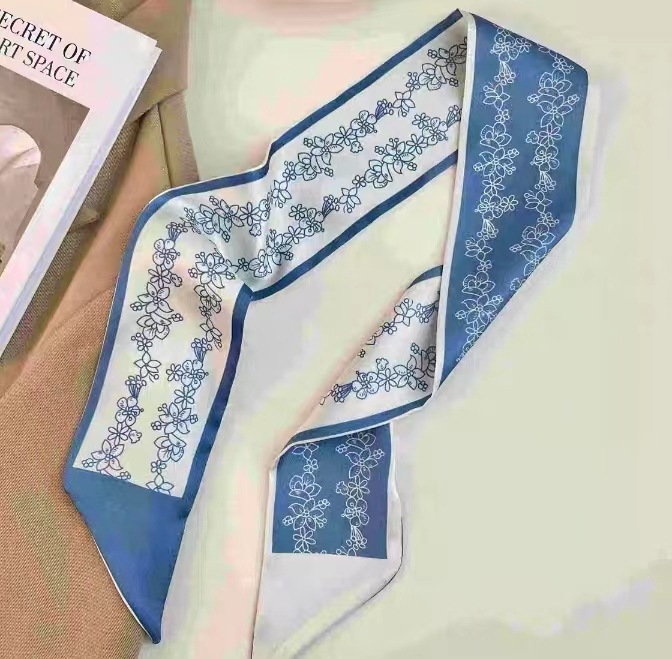 Dây Buộc Tóc Nữ In Hoa 3D Khăn Choàng Cổ Khăn lụa Thời Trang Phụ Kiện Mặc Đi Chơi Quà Tặng Cao Cấp-New Design PK0011