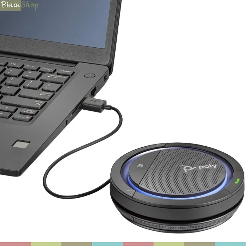 Poly Calisto 5300 - Micro Kèm Loa Hội Nghị Trực Tuyến, Bluetooth 5.0, Tích Hợp Microsoft Teams Dành Cho Nhóm 3-5 Người - Hàng chính hãng