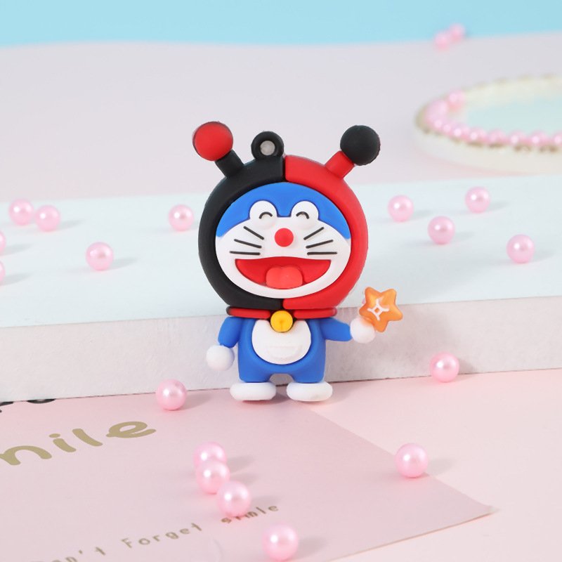 Móc Khoá Hình Chú Mèo Đoremon Đội Nón Siêu Xinh