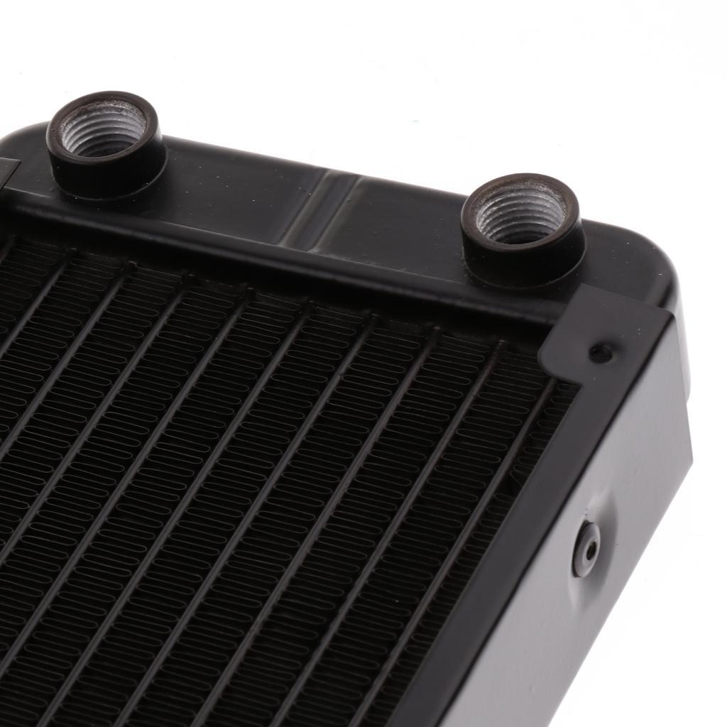 2x Aluminum Radiator 10Pipe Heatsink Water Cooler Screw Heat Exchanger 240mm