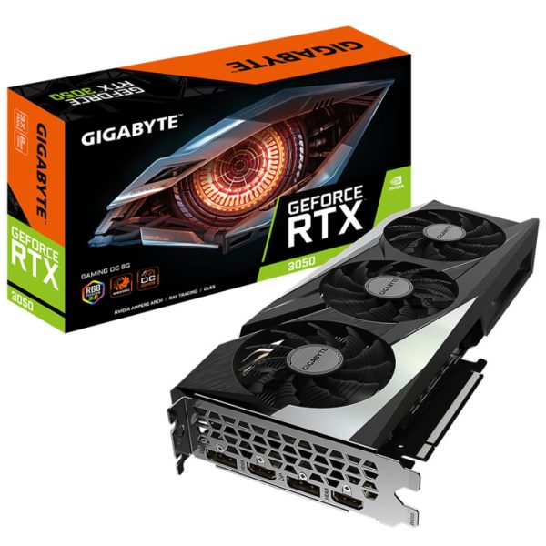 Card màn hình Gigabyte GeForce RTX 3050 GAMING OC 8G GV-N3050GAMING OC-8GD - Hàng Chính Hãng