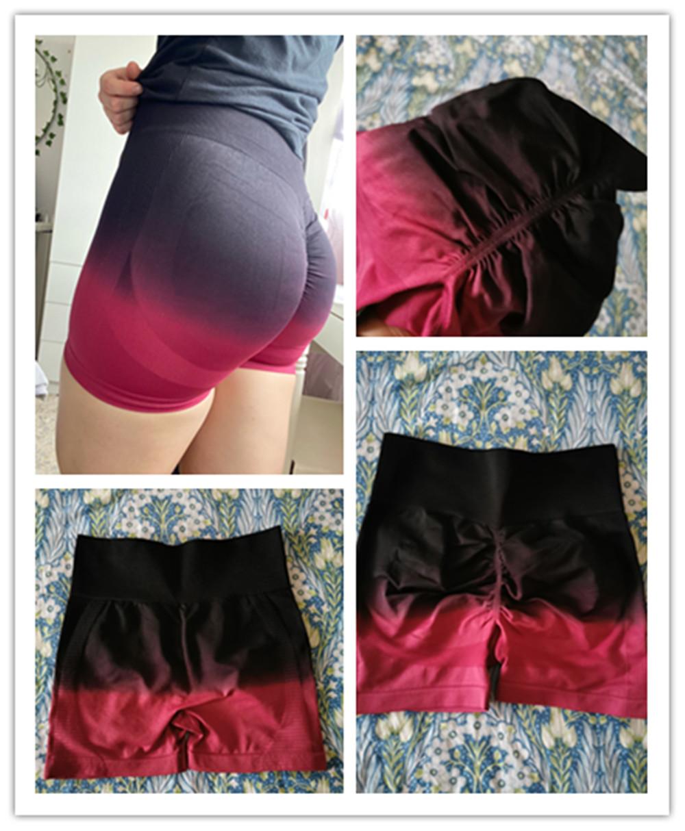 SHEAMLESS GRACKIENIE SHNED SHORTS Nữ tập thể dục SHORTS TUYỆT VỜI TUYỆT VỜI TUYỆT VỜI TUYỆT VỜI TUYỆT VỜI Color: Black blue Size: S/M