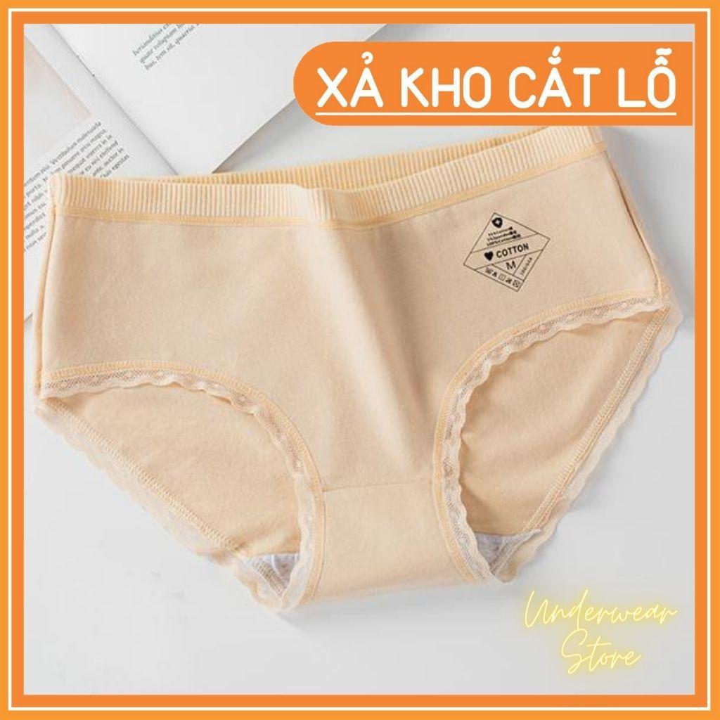 Sét 10 Quần Lót Nữ Cotton Viền Ren Mềm Mịn Sexy SIZE: L