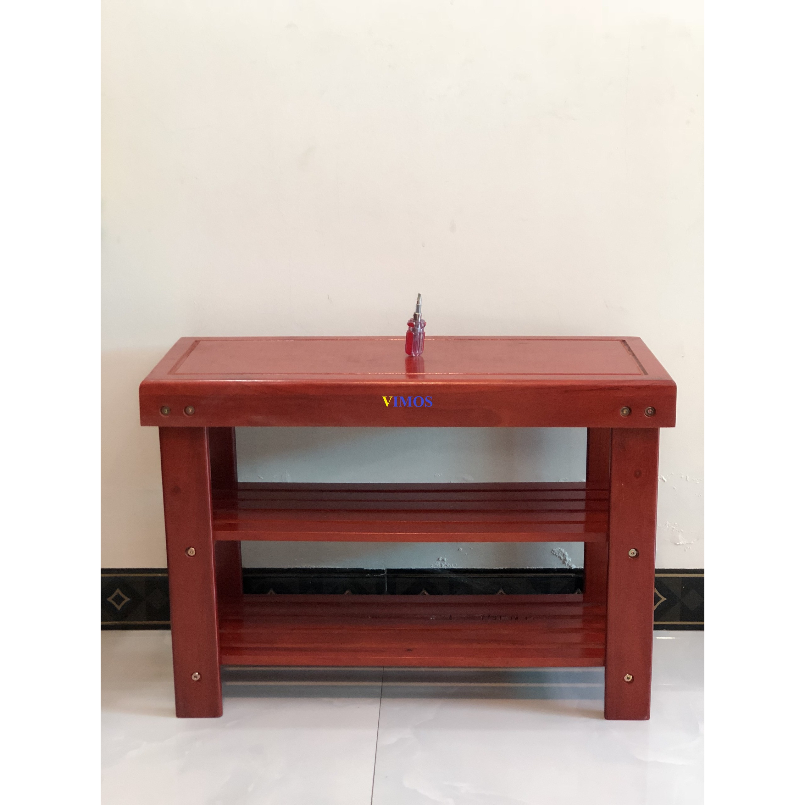 Kệ giày dép, kệ để đồ có ghế ngồi VIMOS- Tặng kèm tuột vít 2 đầu đa năng