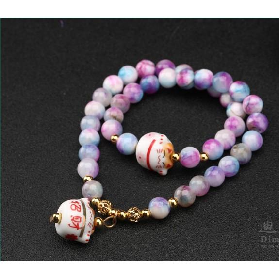 Chuỗi vòng tay mèo may mắn