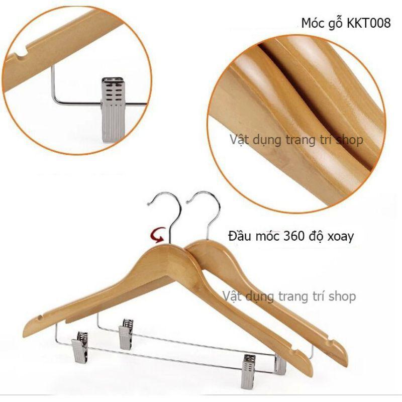 MÓC GỖ TAM GIÁC KÈM KẸP - TREO SET BỘ NGƯỜI LỚN - MÓC ÁO GỖ - PHỤ KIỆN SHOP