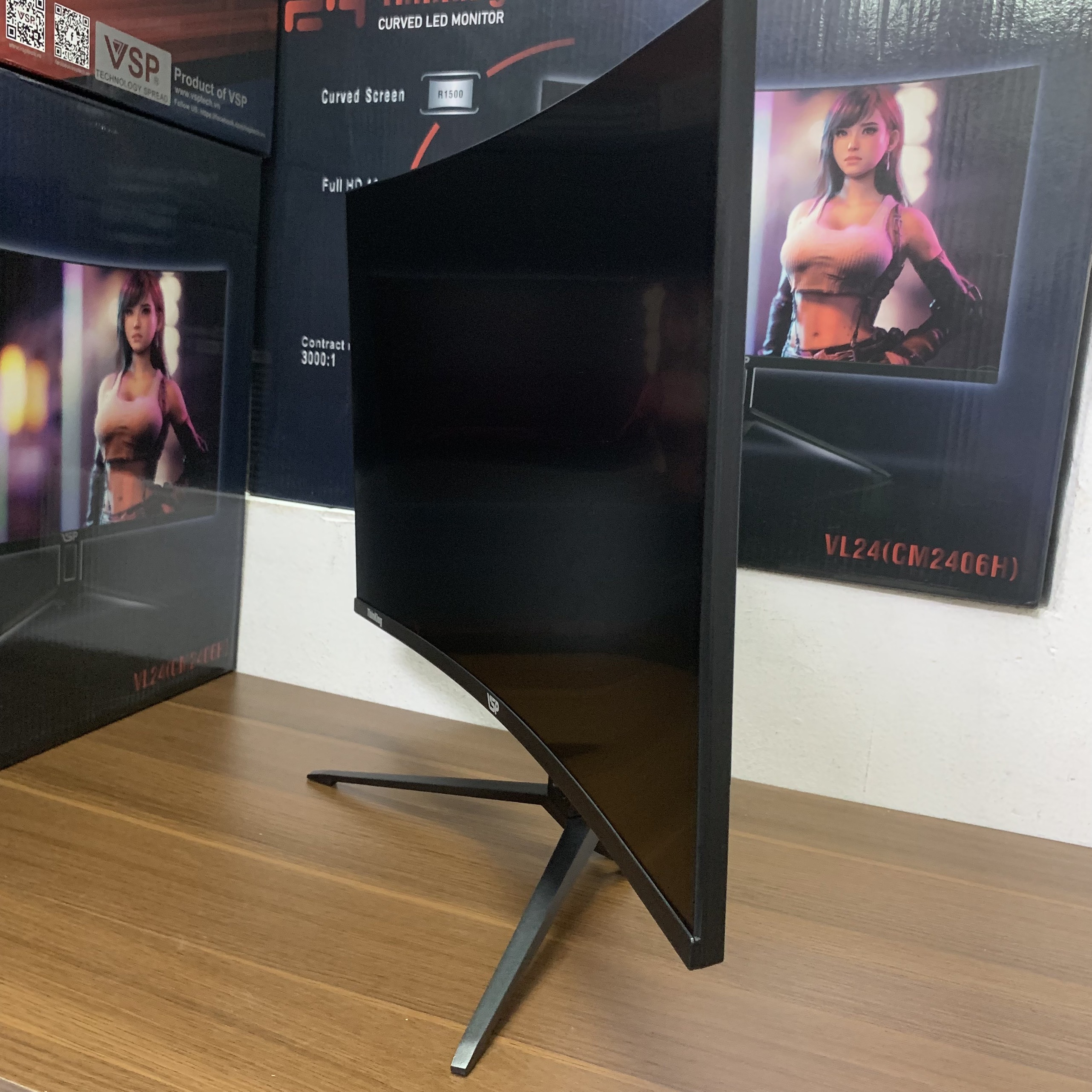 Màn hình máy tính LCD VSP VL24 Cong Full Viền - Hàng Chính Hãng