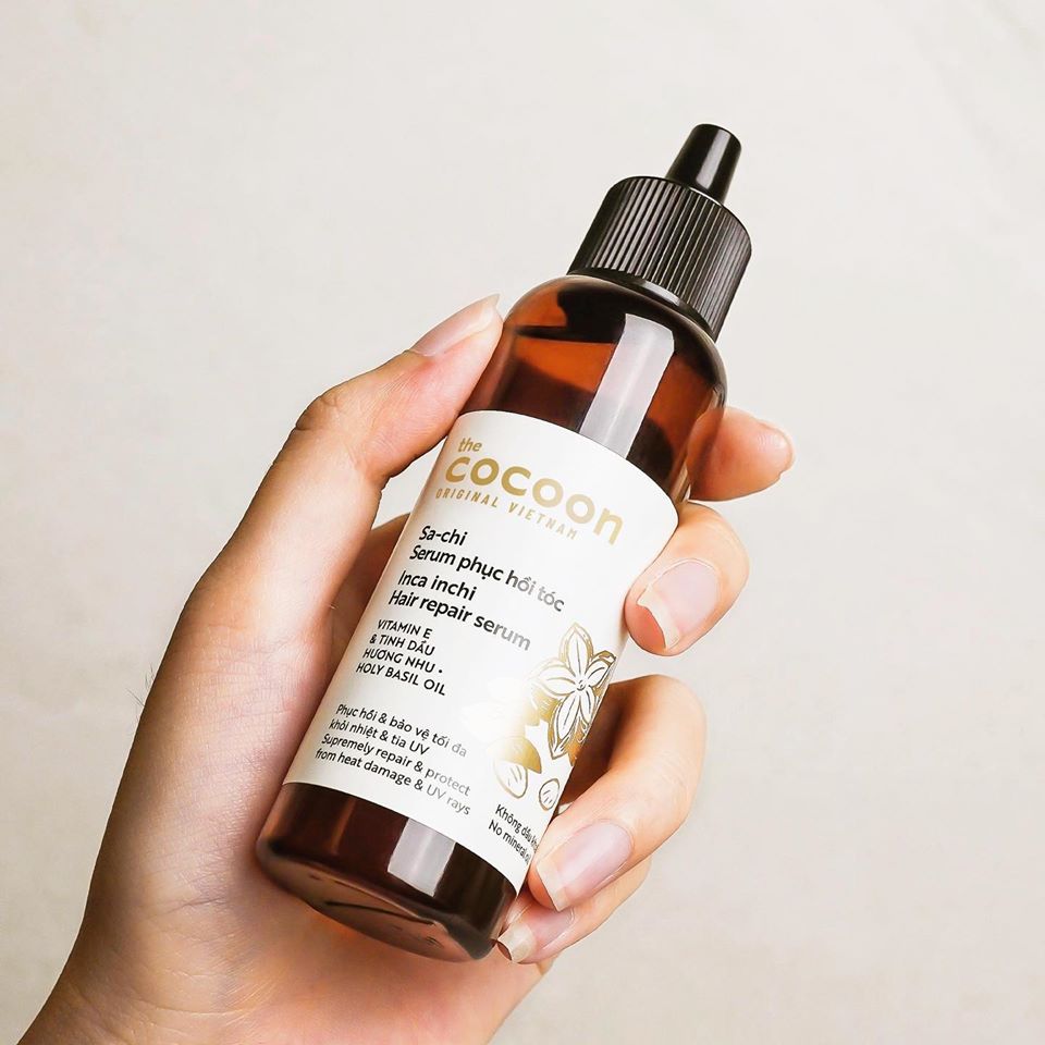 Serum Dưỡng Tóc COCOON Sachi phục hồi tóc hư tổn &amp; bảo vệ tóc - COCOON Inca Inchi Hair Repair Serum 70mL