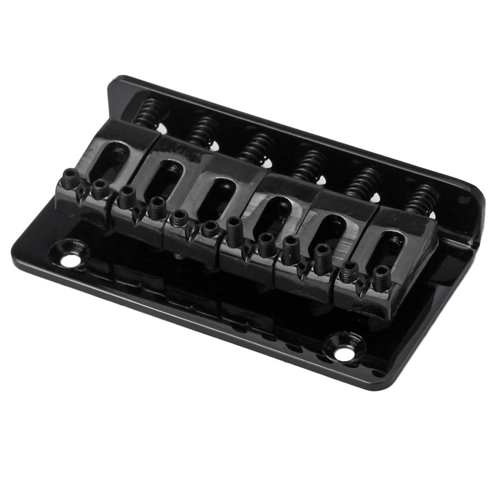 Baoblade Kim Loại Đàn Guitar Đuôi Cứng Cố Định Cầu Yên Ngựa cho 6 Dây Đàn Guitar Điện Đen