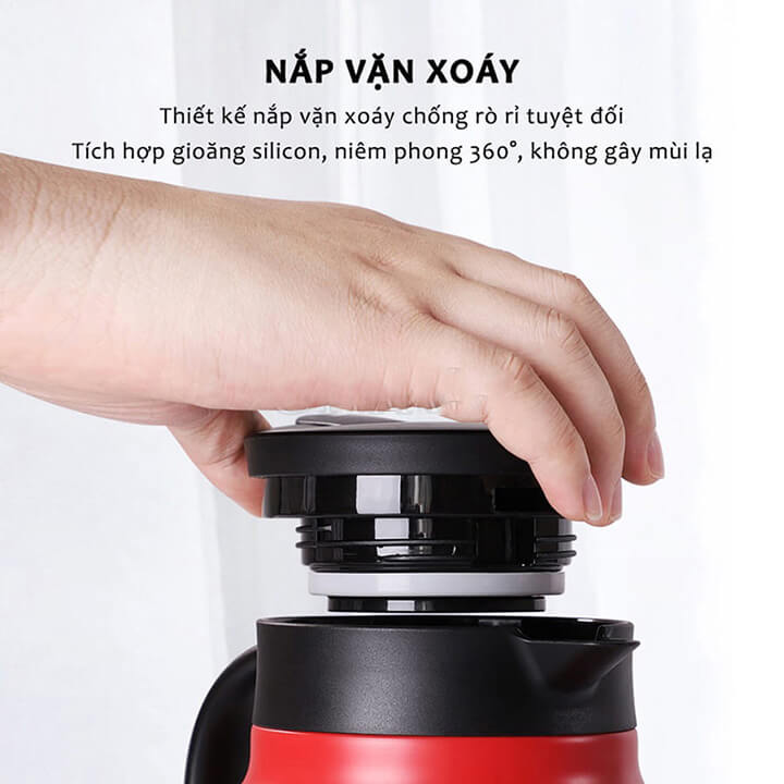 Ấm Pha Trà Giữ Nhiệt Có Lọc Inox 316 Dung Tích 1000ml Hàng Cao Cấp, Bình Giữ Nhiệt Nước Nóng, Lạnh Có Lọc Tiện Dụng