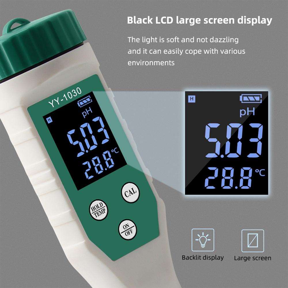 Digital Food 0.00-14.00 PH Meter High Accuracy Sensors Intelligent Temp Acidity Tester BT Mobilephone APP Control for Brewing Fruit Cheese Meat Canning