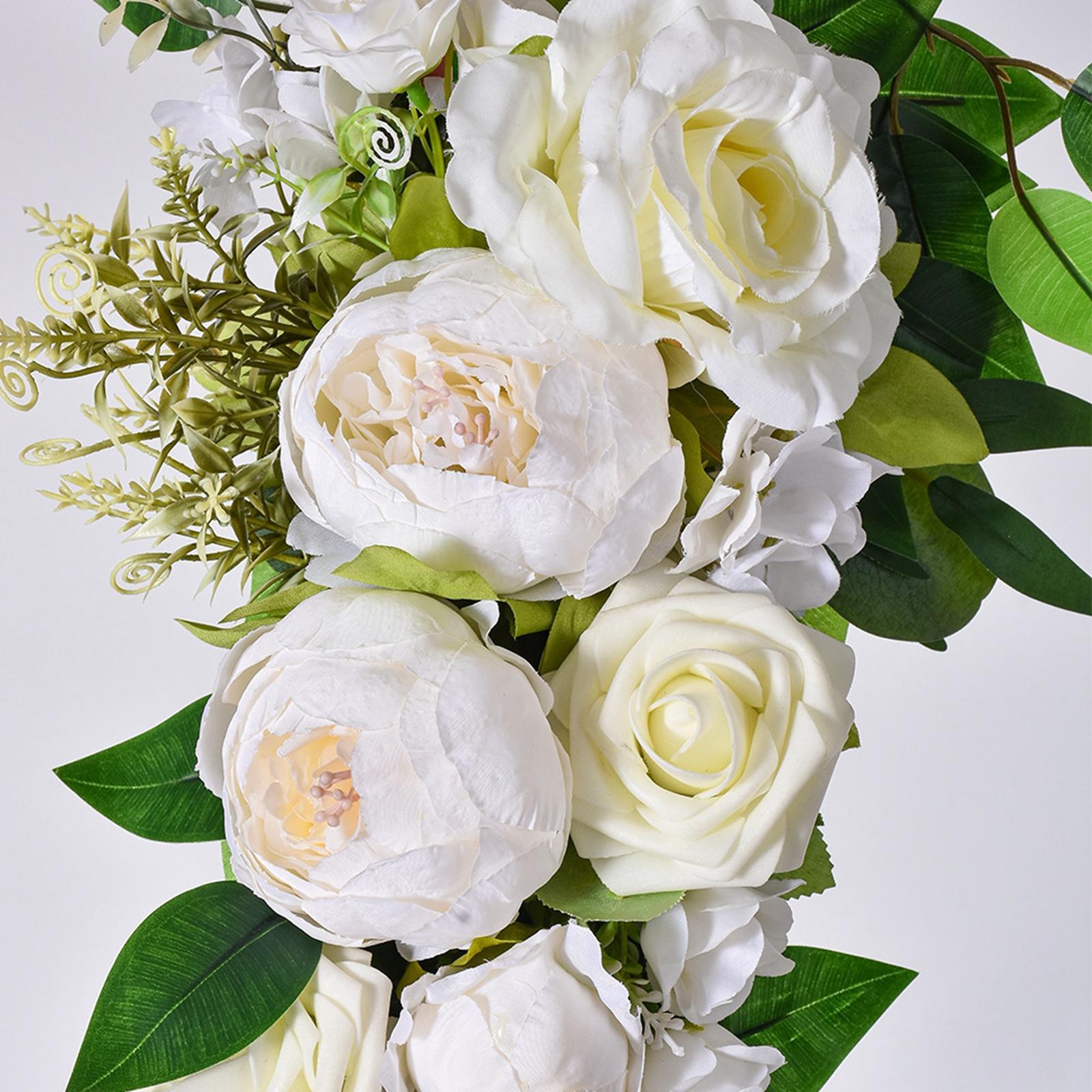 2x Hanging Artificial Flower Arch Decor Decorative for Wedding Background