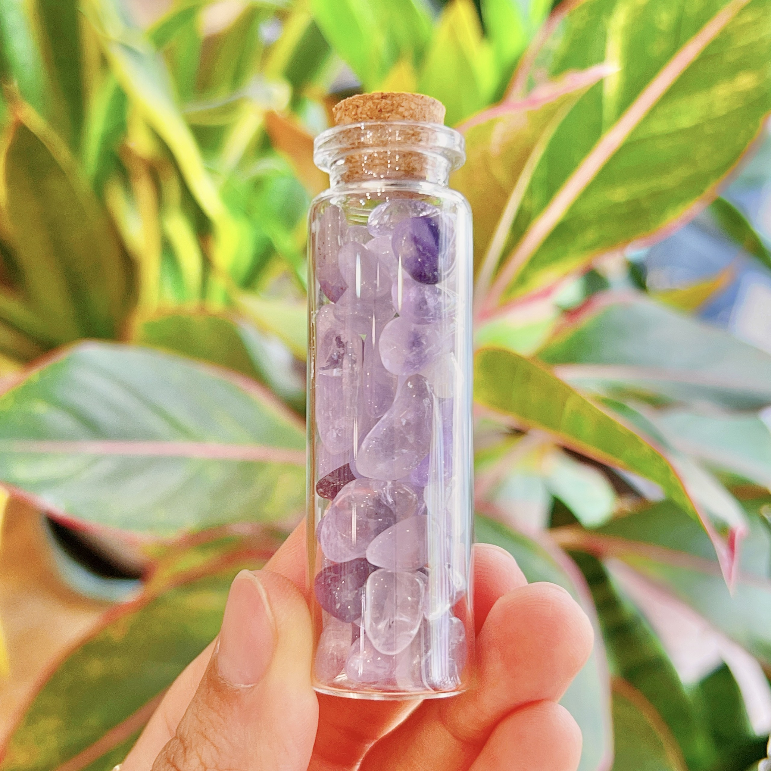 Lọ đá vụn Amethyst/Citrine/Lapis Lazuli/Rose Quartz/Clear Quartz/Tiger Eye,... - Hỗ trợ luân xa, thanh tẩy &amp; thiền địn