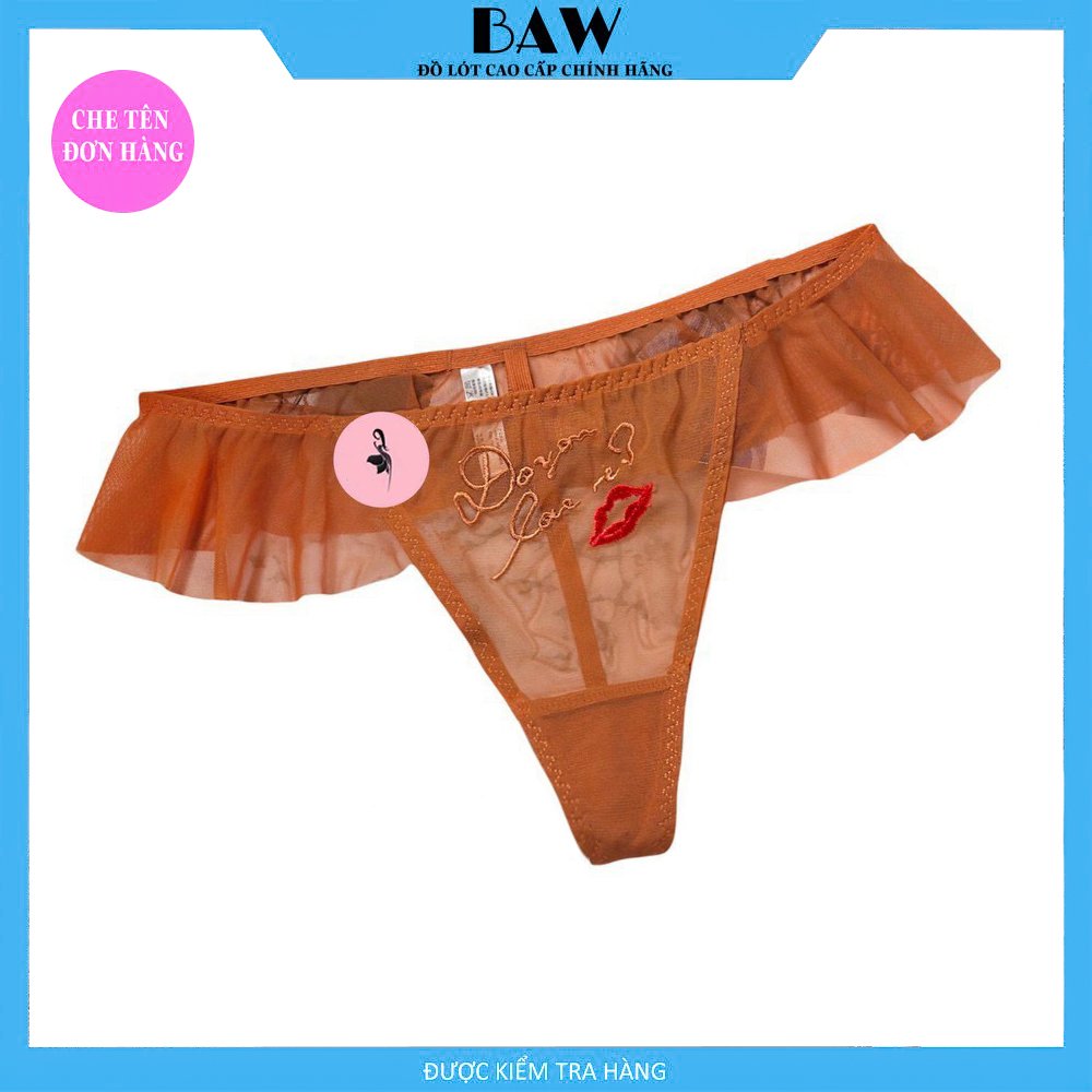 Quần Lót Nữ, Bộ 5 Quần Lót Ren Lọt Khe Cao Cấp Mềm Mịn Hàng Thương Gia, Quần Lót Nữ Kháng Khuẩn, Nội Y Nữ Sexy Thương Hiệu Baw Mã QLK01