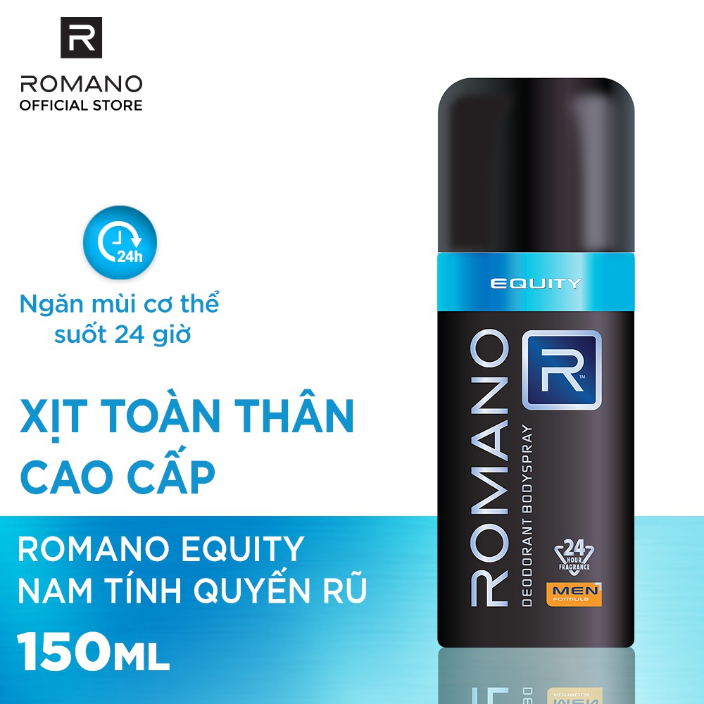 Xịt Ngăn Mùi Toàn Thân Romano Equity 150ml