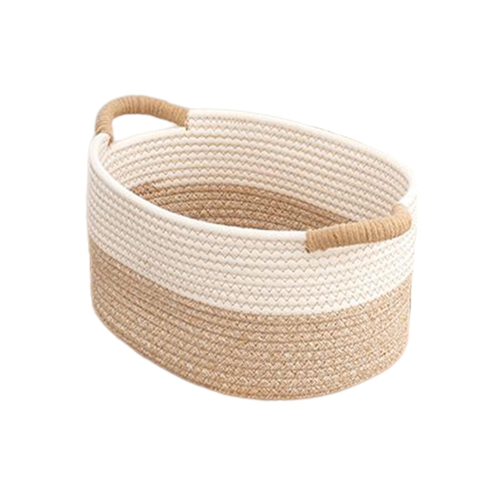 Cotton Rope Woven Storage Basket Large Capacity for Magazines