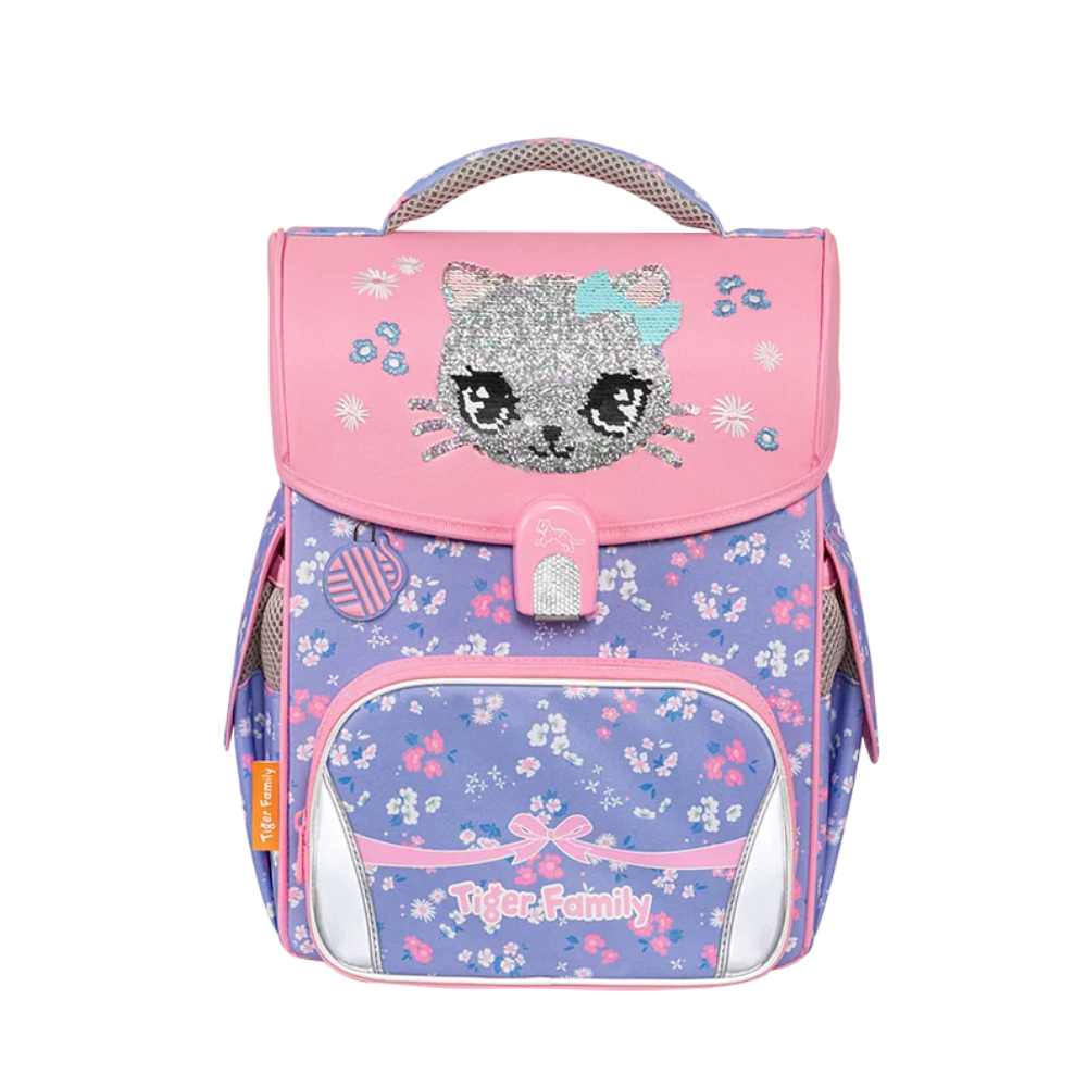 Cặp Chống Gù Jolly Schoolbag Pro 2 - Lovely Kitty Cat - Sequins - Tiger Family TGJL-065A