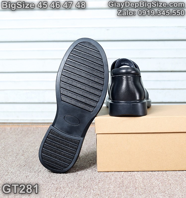 Giày tây công sở cỡ lớn 45 46 47 48 cho nam chân to. Big size leather shoes for wide feet