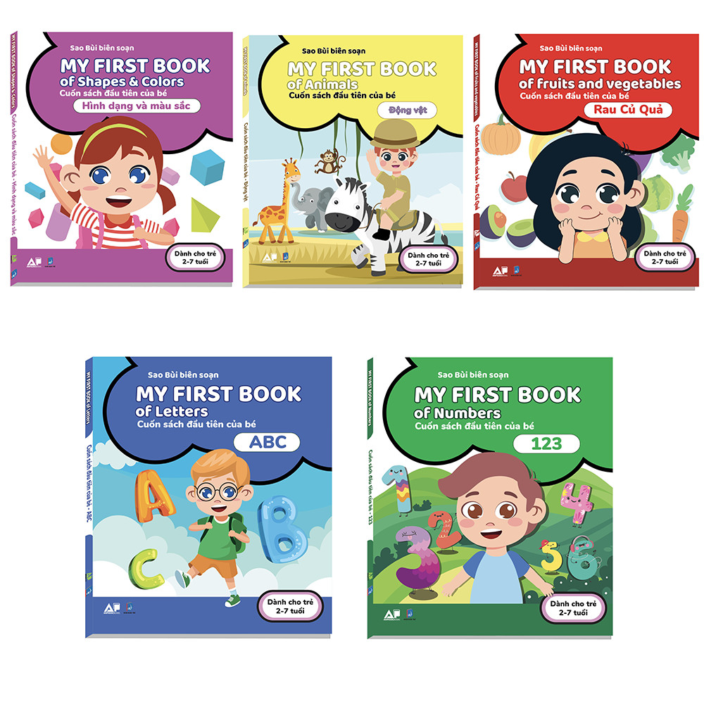 Combo 5 Cuốn Sách Song Ngữ Đầu Tiên Của Bé 2 - 7 Tuổi - My First Books