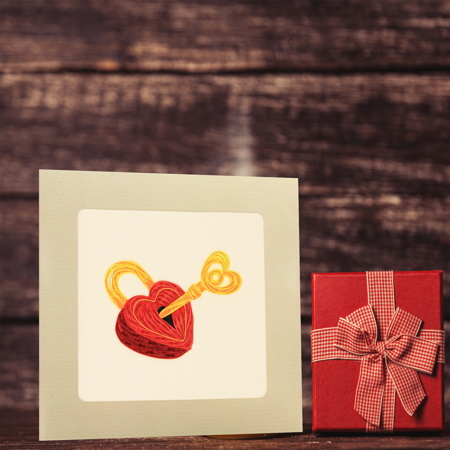 THIỆP HANDMADE – THIỆP VALENTINE TÌNH YÊU GIẤY XOẮN 3D – THIỆP THỦ CÔNG NGHỆ THUẬT TẶNG KÈM KHUNG TRANH GIẤY TRANG TRÍ ĐỂ BÀN HOẶC TREO TƯỜNG – THIỆP TẶNG SINH NHẬT, KỶ NIỆM, TÌNH YÊU...