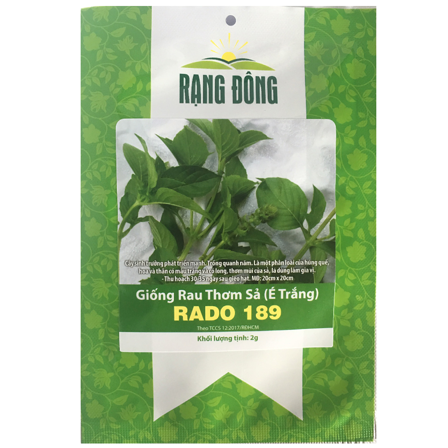 Hạt Giống Rau Thơm Sả (É Trắng) Rado 189