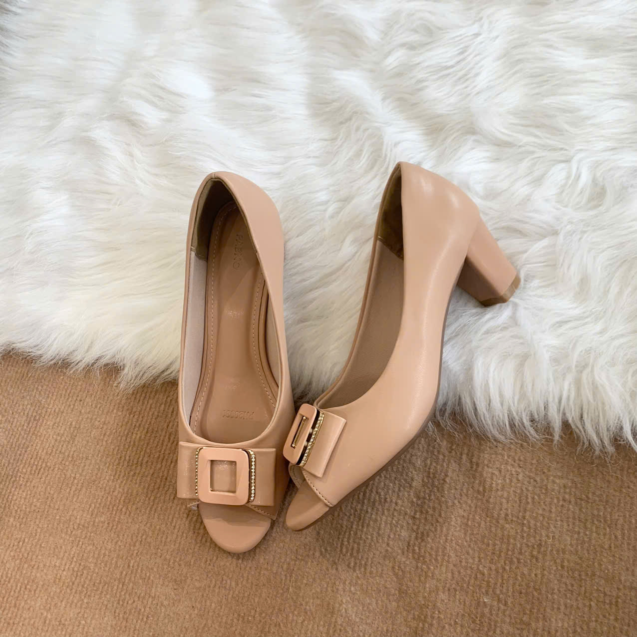 [PABNO] Giày Cao Gót Nơ  5P PABNO PN20031 – Hở Mũi  | Sang Trọng | Dễ Đi