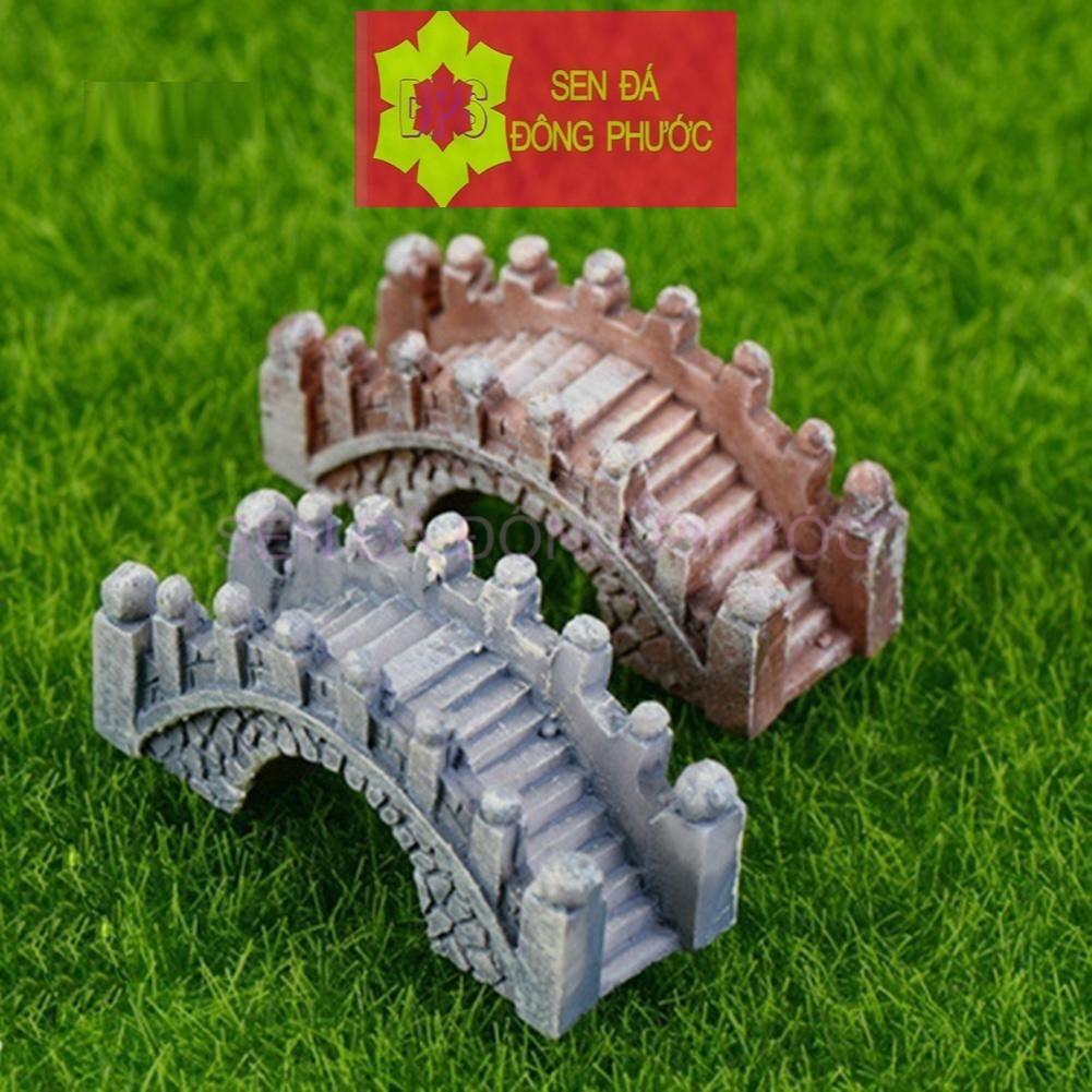 Phụ kiện tiểu cảnh trồng sen đá - cầu tràng tiền