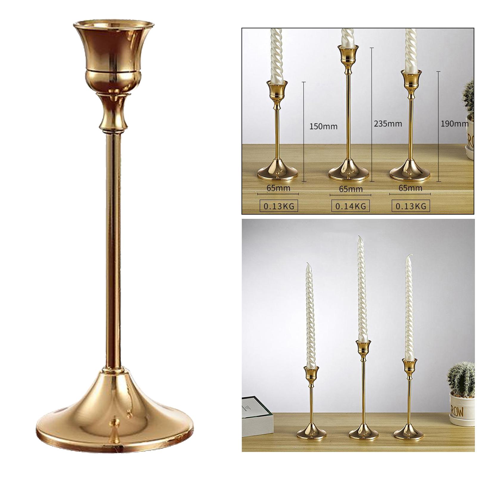 2x Candle Stand Candlestick Holders Gold Candle Holder Wedding Dinner Decor