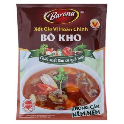 Sốt Gia Vị Hoàn Chỉnh Bò Kho Barona 80G x5 gói