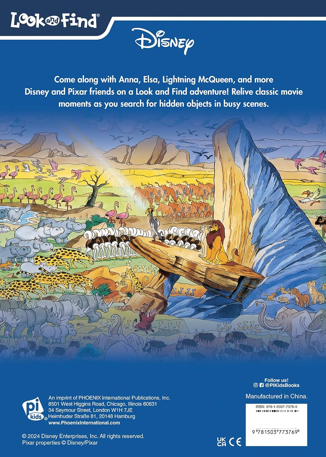 Sách ngoại văn: Look And Find Sticker Book Disney Pixar Movie Adventures