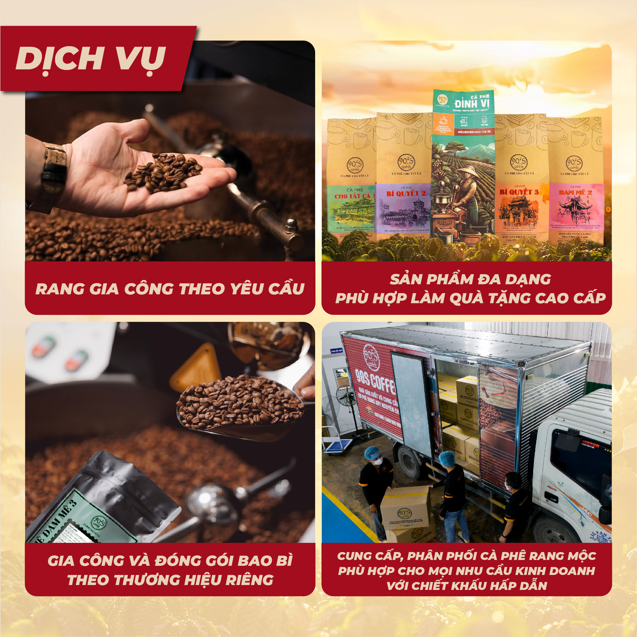 Cà Phê Nguyên Chất Rang Mộc - Gu Pha Phin Truyền Thống Đắng Đậm Thơm Nồng (Đam Mê 3) | 90S COFFEE