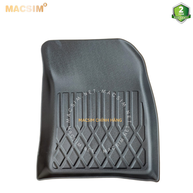 Thảm lót sàn xe ô tô Kia Carens 2022+ Nhãn hiệu Macsim chất liệu nhựa TPE màu đen