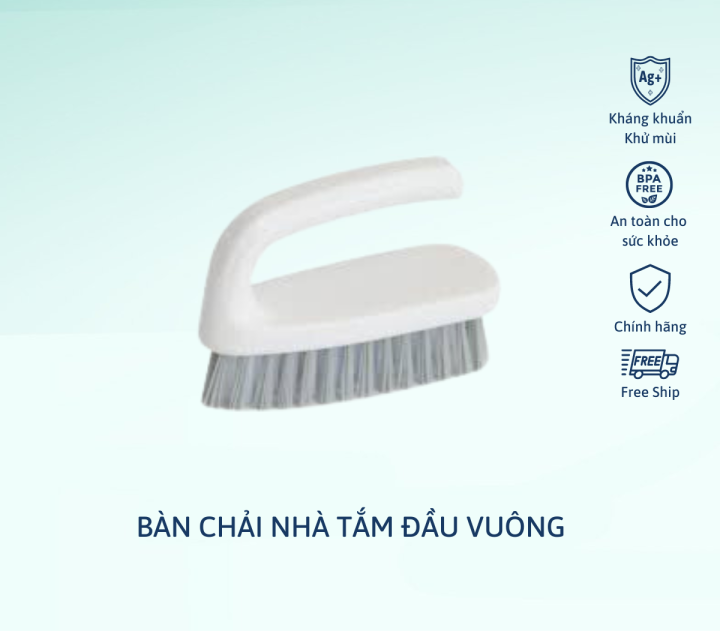 Bàn chải nhà tắm cán dài - đầu tròn - đầu vuông Kirei Inochi