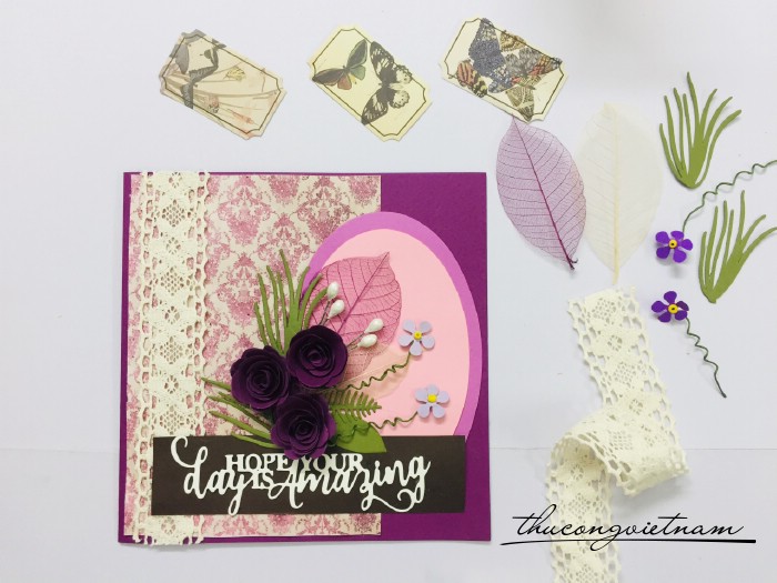 Thiệp "Hope your day is amazing" 15x15cm
