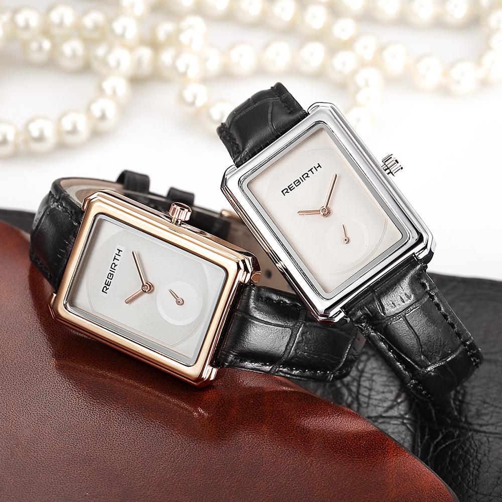 Đồng hồ da thời trang Vòng tay vuông REBIRTH Nữ hàng hiệu