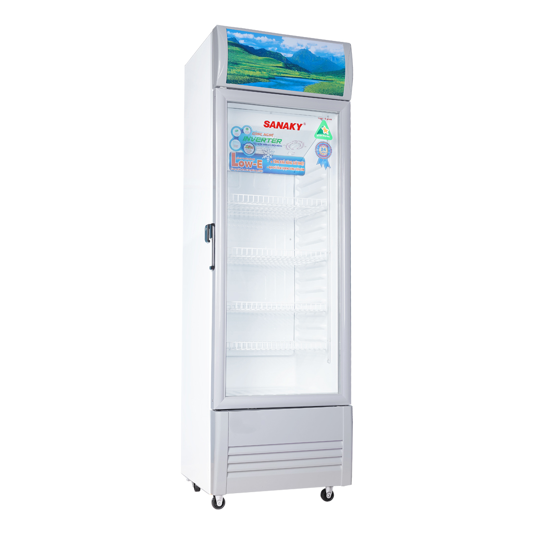 TỦ MÁT SANAKY INVERTER 340 LÍT VH-408K3L NHÔM (LOW-E) (R600A) - hàng chính hãng