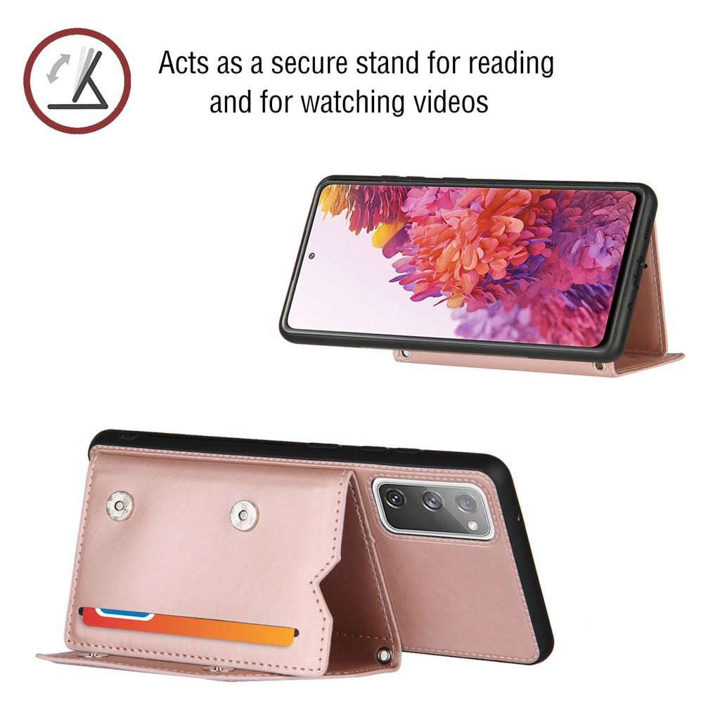 Ốp điện thoại ví da có ngăn đựng thẻ cho Samsung Galaxy Note20Ultra S20 FE S20 Ultra S20Plus S20+ M51Note10 Lite S10
