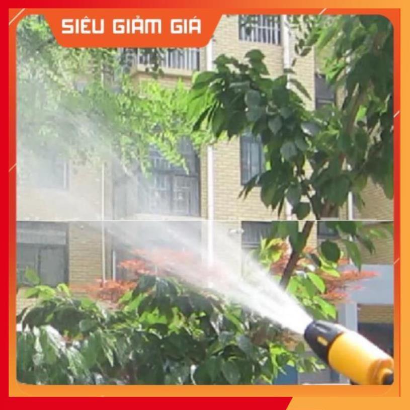 Bộ dây vòi xịt nước rửa xe, tưới cây đa năng, tăng áp 3 lần, loại 7m, 10m 206319 đầu đồng, cút đồng