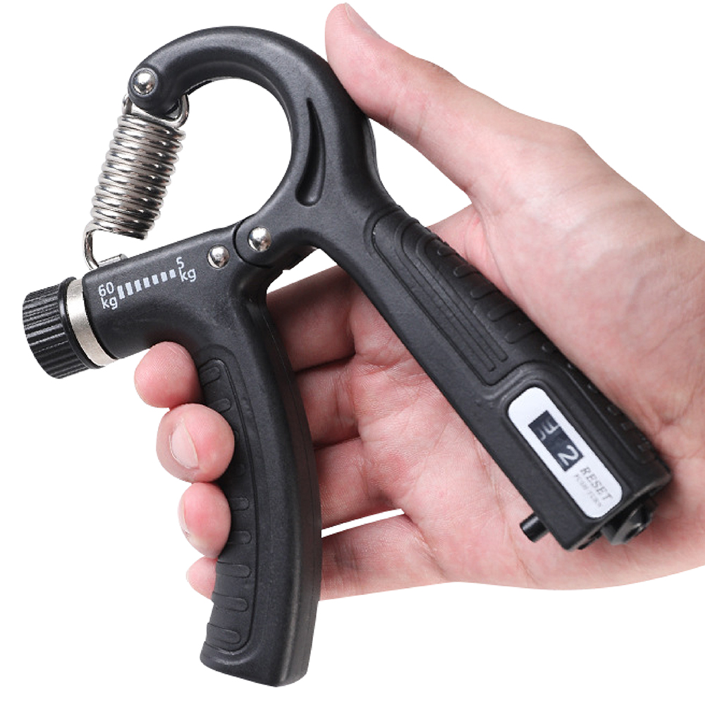 Bg Kìm Bóp Tay Có Đếm 5 - 60Kg , Kìm Tập Cơ Tay, Kìm Bóp Tập Tay Dụng Cụ Hỗ Trợ Tập Cơ Tay, Cẳng Tay, Dụng Cụ Tập Gym Tại Nhà Điều Chỉnh Lực - Full Black Có Đếm
