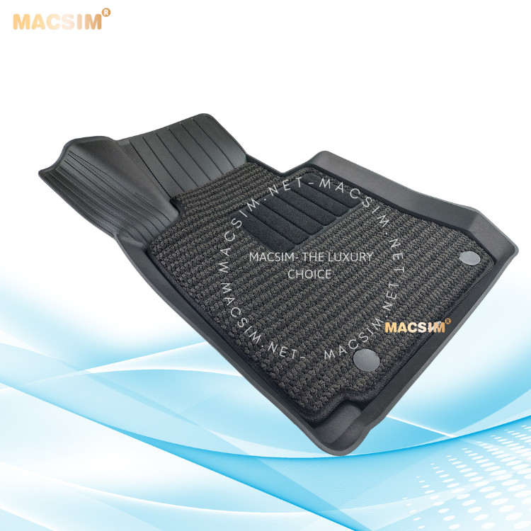 Thảm lót sàn ô tô 2 lớp cao cấp dành cho xe Mercedes Benz C new 2021-2022 nhãn hiệu Macsim 3w
